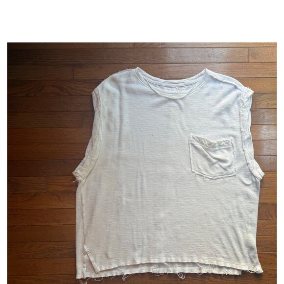 We the Free White Sleevless Tank Large Oversized - Picture 4 of 11
